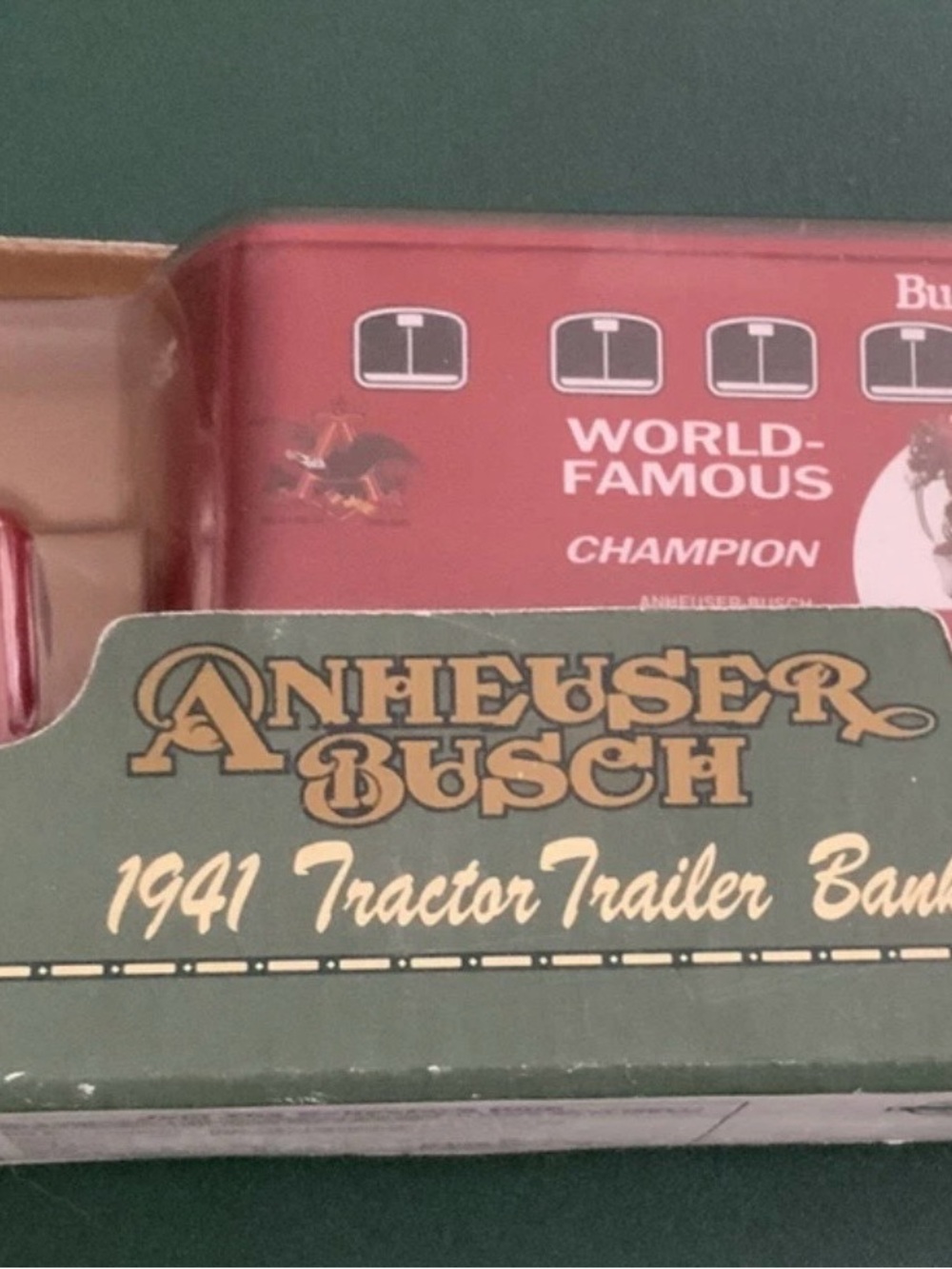 Anheuser Bush 1941 World famous Clydesdale Horses Tractor Trailer Bank Ertl